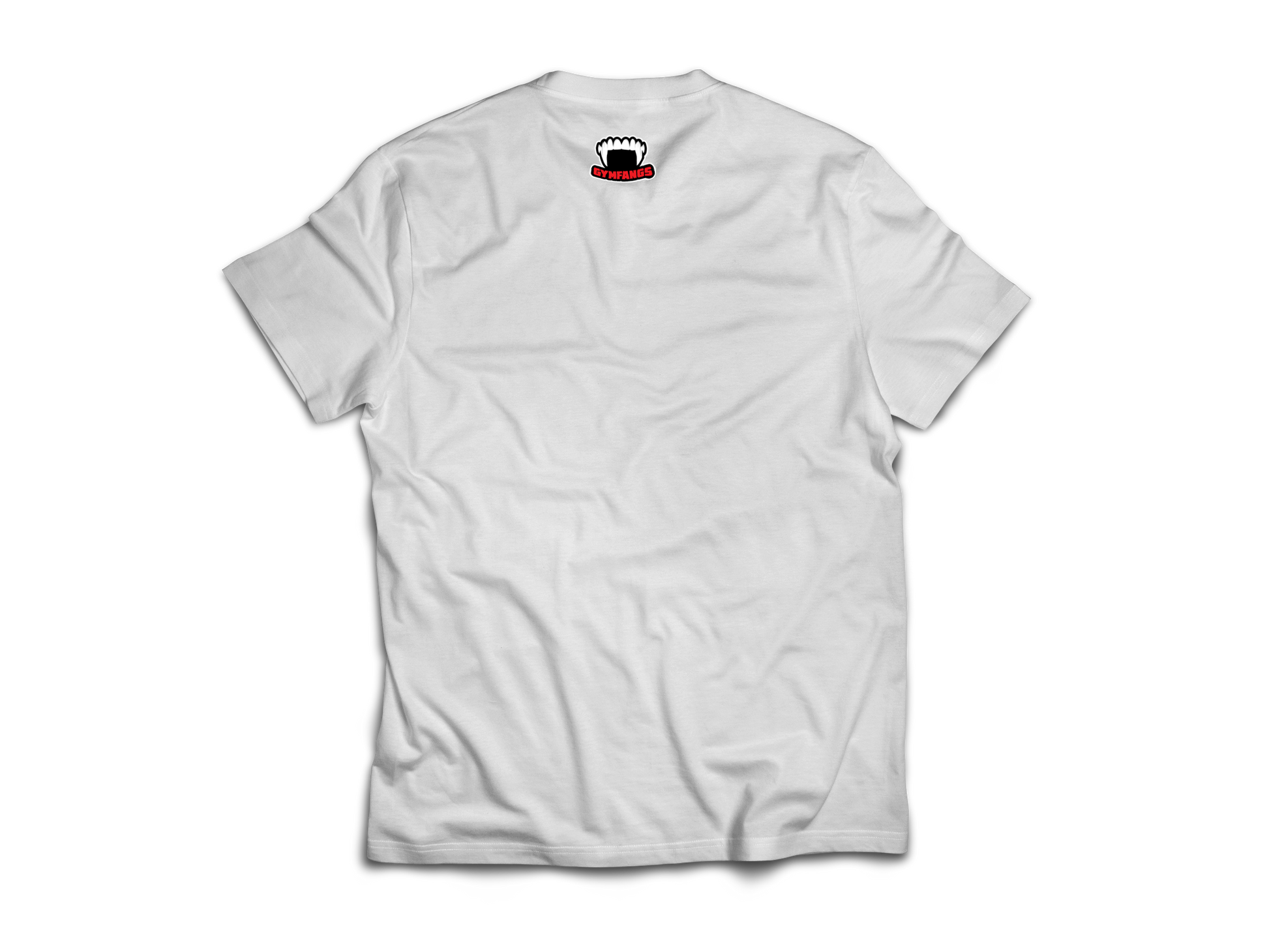 GymFangs bílé fitness streetwear tričko - pohled zezadu.