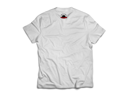 GymFangs bílé fitness streetwear tričko - pohled zezadu.