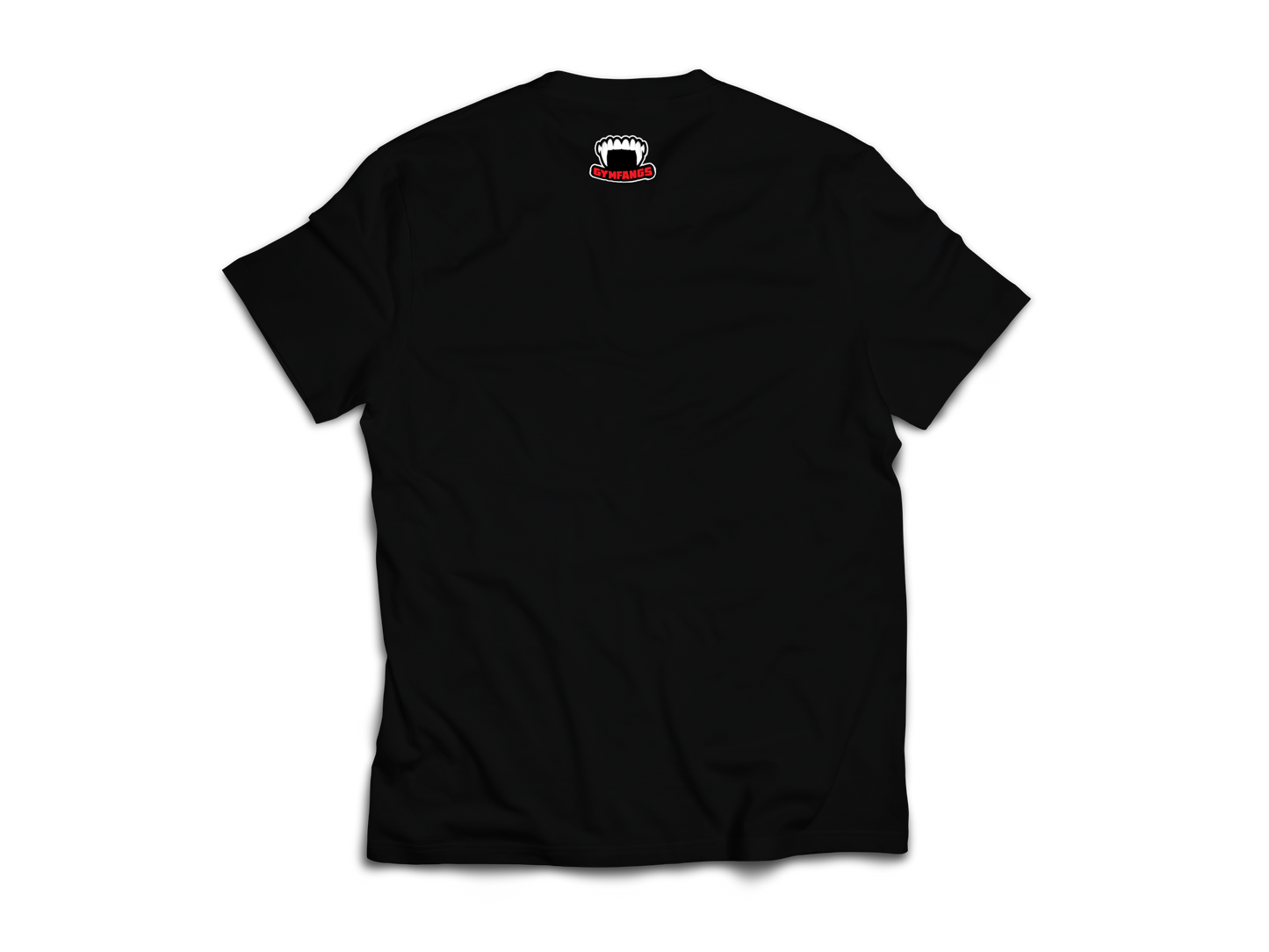GymFangs černé fitness streetwear tričko - pohled zezadu.