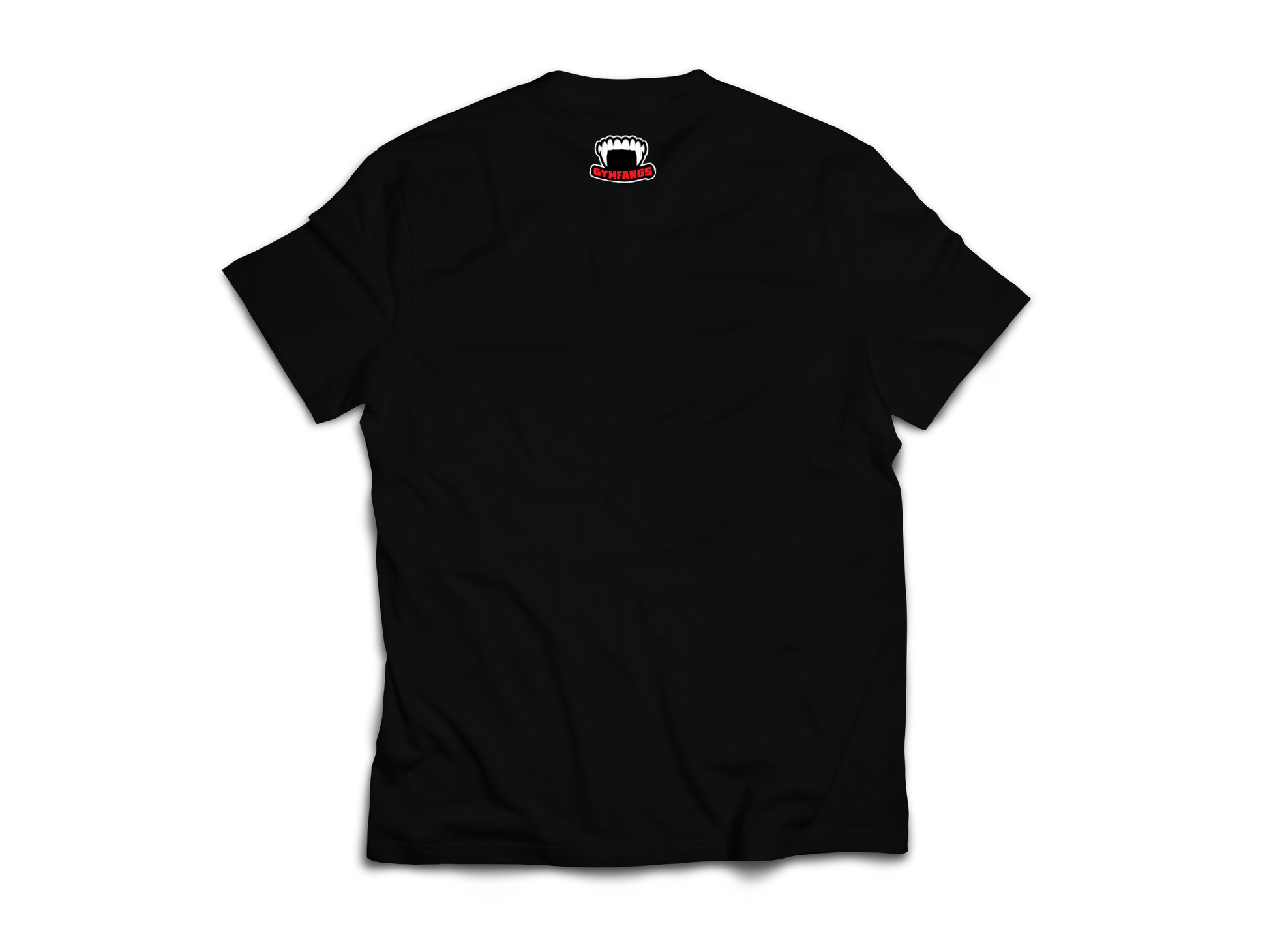 GymFangs černé fitness streetwear tričko - pohled zezadu.